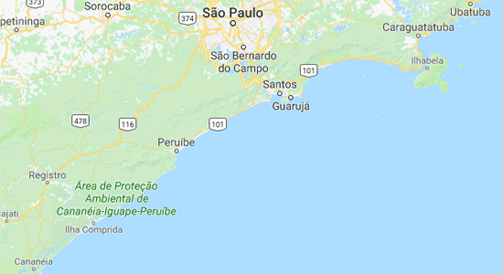 Mapa Litoral Paulista